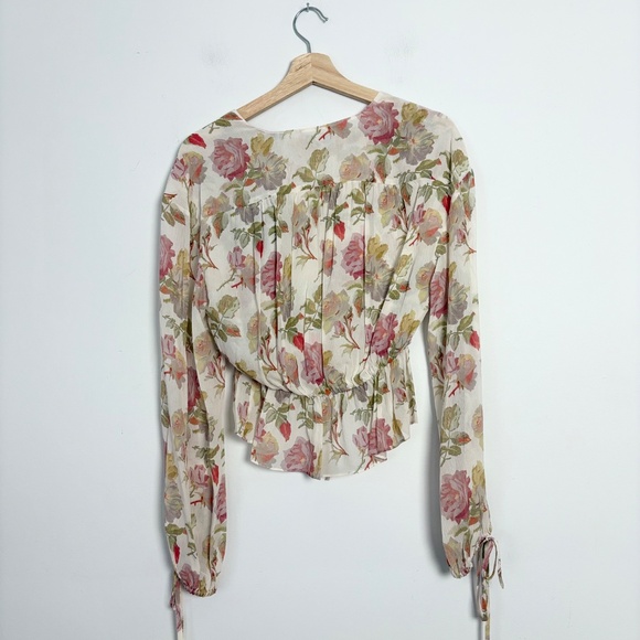 The kooples English rose silk crop blouse - Picture 5 of 9